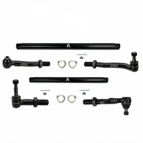Apex Chassis - KIT360-BLK | Apex Chassis ProLock Steering Kit For Ford F-450/F-550 Super Duty 4WD | 7075-T6 Anodized Black Aluminum