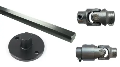 Ridetech - 12319505 | Ridetech Steering Column U-Joint Adapter Kit For Ford F-100 | Rag Joint to 3/4″-36 Spline