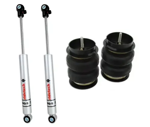 Ridetech - 11334013 | Ridetech Rear CoolRide Air Spring and Shock Kit For Chevrolet C10 / GMC C15 | With Stock Arms | RQ-S Series Shocks