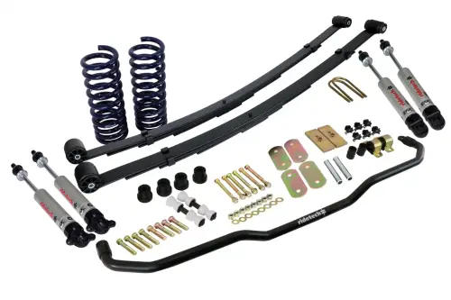 Ridetech - 11165022 | Ridetech StreetGRIP Suspension System for Chevrolet Camaro / Pontiac Firebird | Small Block | NOT Including Ball Joints & Bushings | HQ Series Shocks | Steel Leaf Springs