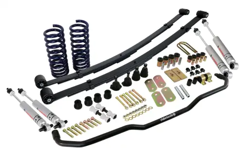 Ridetech - 11165123 | Ridetech StreetGRIP Suspension System For Chevrolet Camaro / Pontiac Firebird | Big Block | Including Ball Joints & Bushings | RQ-S Series Shocks | Steel Leaf Springs