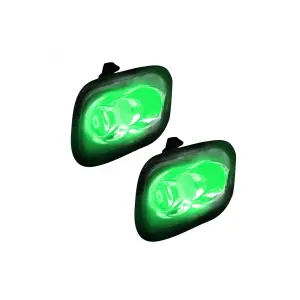264243GR | Recon LED Mirror / Puddle Light Kit Ultra High Power in Green (2015-2021 F150 | 2017-2020 Raptor | 2017-2024 F250, F350 Super Duty | 2021-2024 Bronco)