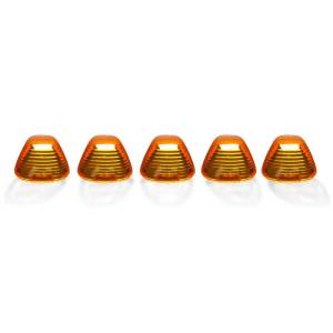 264142AM | (5-Piece Set) Amber Cab Roof Light Lenses Only & Amber Xenon Bulbs