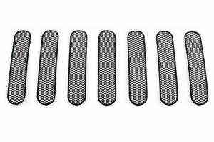 JEP3600B | GrillCraft MX Grille Upper 7pc Insert Blck (2007-2018 Wrangler JK)