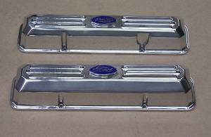 PML Polished Chevy Small Block, Pre-1986, For Oval Metal Ford Logo (Purchased Separately)