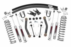 623N2 | Rough County 4.5 Inch Suspension Lift Kit with Premium N3 Shocks & Add A Leafs (1984-2001 XJ Cherokee 2WD/4WD)