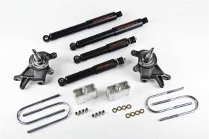 439ND | Belltech 2 Inch Front / 3 Inch Rear Complete Lowering Kit with Nitro Drop Shocks (1998-2000 Frontier 2WD)