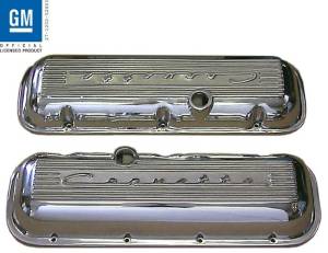 PML Polished Chevrolet 396, 427, 454, 502 Big Block, With Raised Corvette Script-Tall