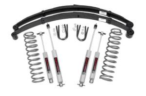 630N2 | Rough Country 3 Inch Suspension Lift Kit with Premium N3 Shocks Rear Leafs (1984-2001 Cherokee XJ 2WD/4WD)
