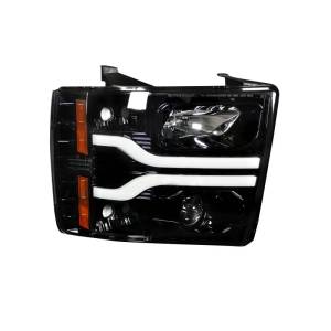 264195BKC | Projector Headlights w/ Ultra High Power Smooth OLED HALOS & DRL – Smoked / Black