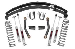 630XN2 | Rough Country 3 Inch Suspension Lift Kit with Premium N3 Shocks Rear Leafs (1984-2001 Cherokee XJ 2WD/4WD)