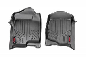 M-2071 | Rough Country Floor Mats Chevrolet Silverado / GMC Sierra 1500/2500 HD/3500 HD (2007-2014) | First Row, Front Bucket Seats, All Cab Types