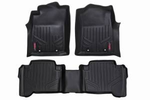 M-70713 | Rough Country Floor Mats For Toyota Tundra 2WD/4WD (2007-2011) | Front & Second Row, Double Cab