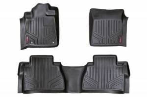 M-71413 | Rough Country Floor Mats For Toyota Tundra 2WD/4WD (2014-2021) | Front & Second Row, Double Cab