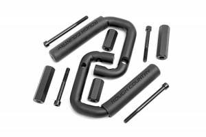 6501 | Jeep Front Solid Steel Grab Handles (07-18 Wrangler JK | Black)