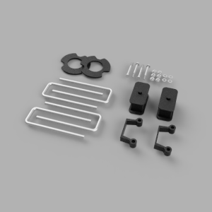 406026 | Traxda 2-3 Inch Front / 1.0 Inch Rear Suspension Lift Kit (2007-2018 Silverado, Sierra 1500 4WD)