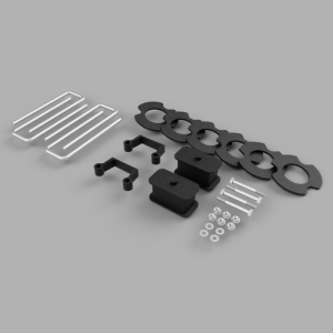 406028 | Traxda 2-3 Inch Front / 1.0 Inch Rear Suspension Lift Kit (2007-2018 Silverado, Sierra 1500 4WD)