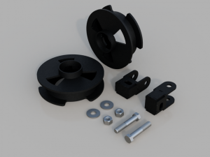 605042 | Traxda 2.0 Inch Rear Suspension Leveling Kit(2014-2024 Ram 2500 Pickup 4WD)