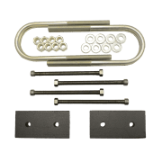 605058 | Traxda 2.0 Inch Rear Block and U Bolt Kit (2003-2024 Ram 3500 2WD/4WD | Diesel Engine, No Overload)
