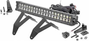 Rough Country - 70779DRL | Rough Country 20 Inch LED Light Bar & Bumper Kit For Ram 1500 | 2019-2023 | Black Series With White DRL - Image 1
