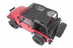 85106 | Jeep Wrangler TJ / YJ Mesh Bikini Top Plus (92-06 | Black)