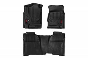 M-21513 | Rough Country Floor Mats For Chevrolet Colorado / GMC Canyon (2015-2022) | Front & Second Row, Crew Cab