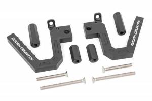 Rough Country - 6507 | Rough Country Grab Handles Aluminum For Jeep Wrangler JK (2007-2018) | Black, Front Position - Image 1