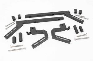 6509 | Rough Country Grab Handles Aluminum For Jeep Wrangler JK (2007-2018) | Black, Front & Rear Position