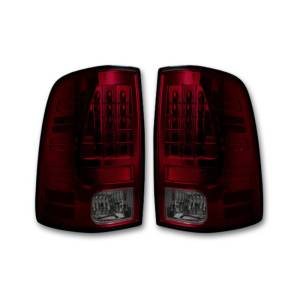 264236RBK | LED Tail Lights (Replaces Factory OEM LED Tail Lights ONLY) – Dark Red Smoked Lens