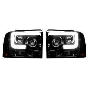 264193BKC | Projector Headlights w/ Ultra High Power Smooth OLED HALOS & DRL – Smoked / Black