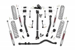 Rough Country - 62830 | Rough Country 3.5 Inch Lift Kit With Adjustable Control Arm For Jeep Wrangler JL | 2018-2023 | Premium N3 Shocks, Non-Rubicon - Image 1