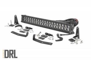 70645DRLA | Nissan 20in LED Bumper Kit | Black Series w/ Amber DRL (16-21 Titan XD)