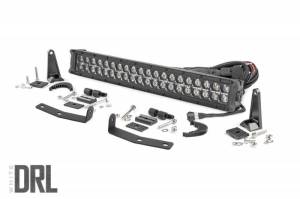 70645DRL | Nissan 20in LED Bumper Kit | Black Series w/ White DRL (16-21 Titan XD)