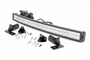 70681DRL | Ford 40-inch Curved LED Light Bar Bumper Kit | Chrome Series w/ White DRL (11-16 F-250 Super Duty)