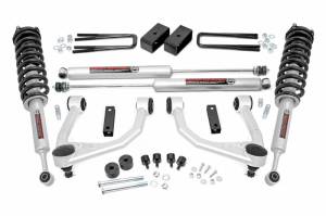 76831 | Rough Country 3.5 Inch Lift Kit Toyota Tundra 2/4WD (2007-2021) | Aluminum Finish, Lifted Struts (4WD Only), Rear N3 Shocks