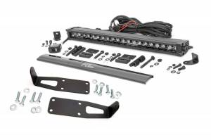Rough Country - 70568BLDRL | Dodge Hidden Bumper Kit w/ 20-inch LED Light Bar| Black Series w/ White DRL (03-18 Ram 2500/3500) - Image 1