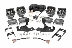 Rough Country - 70762DRL | Rough Country LED Fog Light Kit For Chevrolet Silverado 1500/1500 HD/ 2500 HD/3500 HD | 2007-2014 | Black Series With White DRL - Image 1