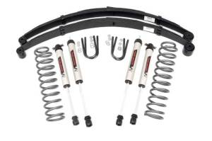 63070 | Rough Country 3 Inch Suspension Lift Kit with V2 Monotube Shocks Rear Leafs (1984-2001 Cherokee XJ 2WD/4WD)