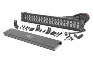 Rough Country - 70920BDA | Rough Country 20 Inch Black Series CREE LED Light Bar | Universal | Dual Row, Amber DRL - Image 1