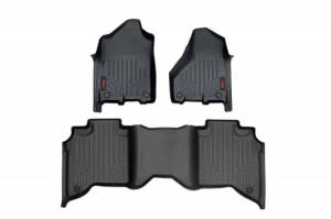 M-31430 | Rough Country Floor Mats For Ram 2500/3500 (2019-2024) | First & Second Row, Front Bucket Seat, Crew Cab