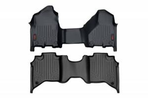 M-31530 | Rough Country Floor Mats For Ram 2500/3500 (2019-2024) | First & Second Row, Front Row Bench Seat, Crew Cab