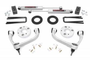 51014 | Rough Country 3 Inch Lift Kit For Ford F-150 4WD (2014-2020) | Aluminum Finish, Strut Spacers With N3 Rear Shocks