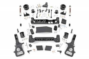 Rough Country - 33870 | Rough Country 5 Inch Lift Kit For Ram 1500 4WD | 2019-2023 | Without 22" Factory Wheels, Front Strut Spacers, Rear V2 Shocks - Image 1