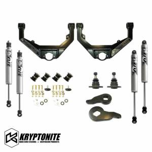 Kryptonite - KR10STAGE3FOX | Kryptonite Stage 3 Leveling Kit w/ Fox Shocks (2001-2010 Silverado, Sierra 2500 HD, 3500 HD) - Image 1