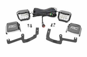 70845 | Rough Country LED Ditch Light Kit For Chevrolet Silverado 1500 (2019-2022) | 3 Inch Osram Wide Angle Series