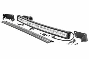 70570CD Dodge 40-inch Curved LED Light Bar Hidden Bumper Kit  w/Chrome Series DRL LED (10-18 Ram 2500/3500)