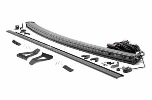 70075 | Rough Country Upper Windshield Light Kit Black Series Single Row (1984-2001 Cherokee XJ 2WD/4WD)