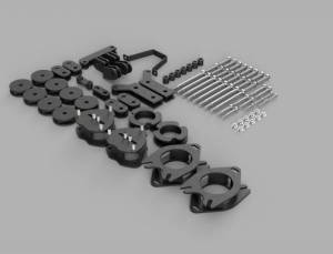 222060 | Traxda 3.5 Inch Front / 3.0 Inch Rear Suspension Lift Kit (2017-2024 Rdigeline 2WD/4WD/AWD, 2016-2022 Pilot 2WD/4WD/AWD, 2016-2024 Passport 2WD/4WD/AWD)