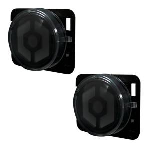 264335WHBK | Front Fender Lenses with White Hexagon-Shaped OLED Design