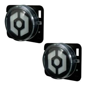 264335WHCL | Front Fender Lenses with White Hexagon-Shaped OLED Design